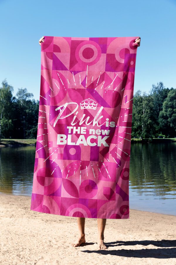 Essential Towel Pink is The New Black Plaj Havlusu - Görsel 3