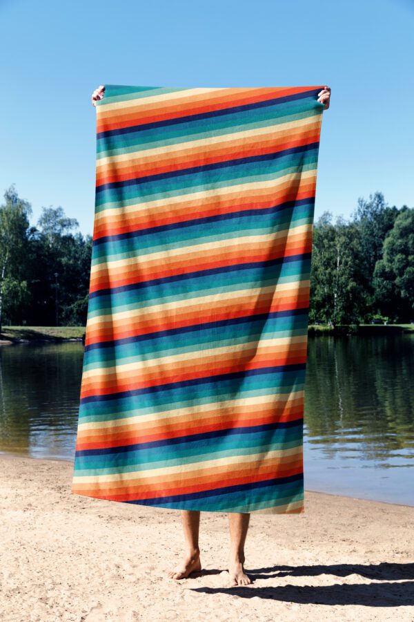 Essential Towel Rainbow Lines Plaj Havlusu - Görsel 5