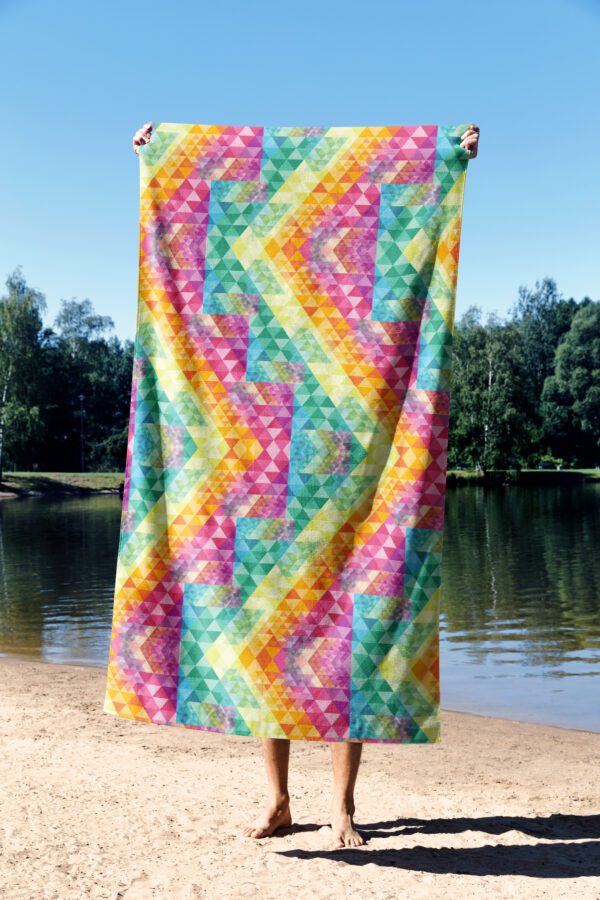 Essential Towel Geometric Mozaic Plaj Havlusu - Görsel 5